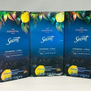 3x Secret Essential OiIs Invisible Solid Cedarwood